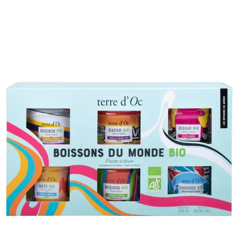 6 boissons du monde BIO - coffret decouverte*terre d'Oc Cheap