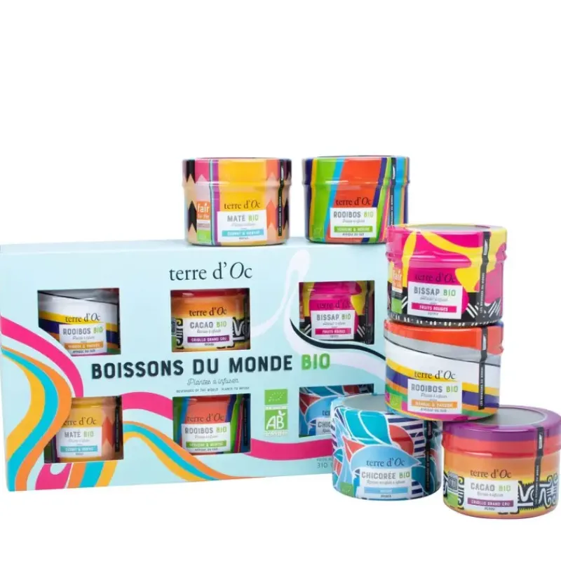 6 boissons du monde BIO - coffret decouverte*terre d'Oc Cheap