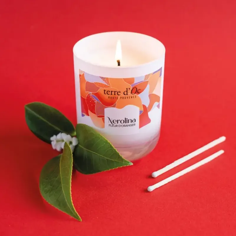 Bougie parfumee -  NEROLINA Fleur d'oranger*terre d'Oc New