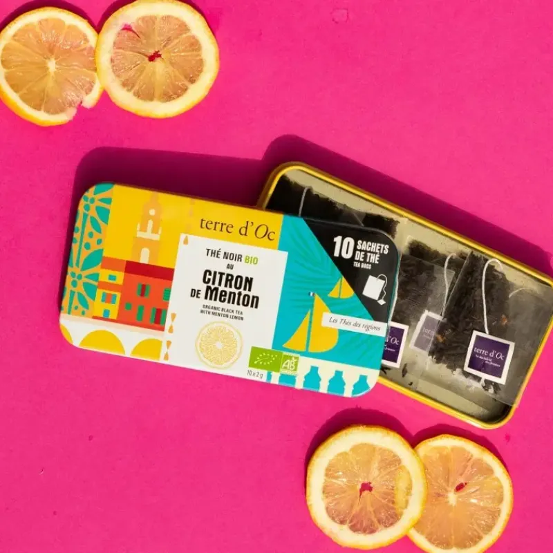 Citron de Menton - the noir bio en sachets*terre d'Oc Best