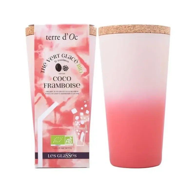 Coco framboise - the vert glace bio 8 SACHETS XXL*terre d'Oc New