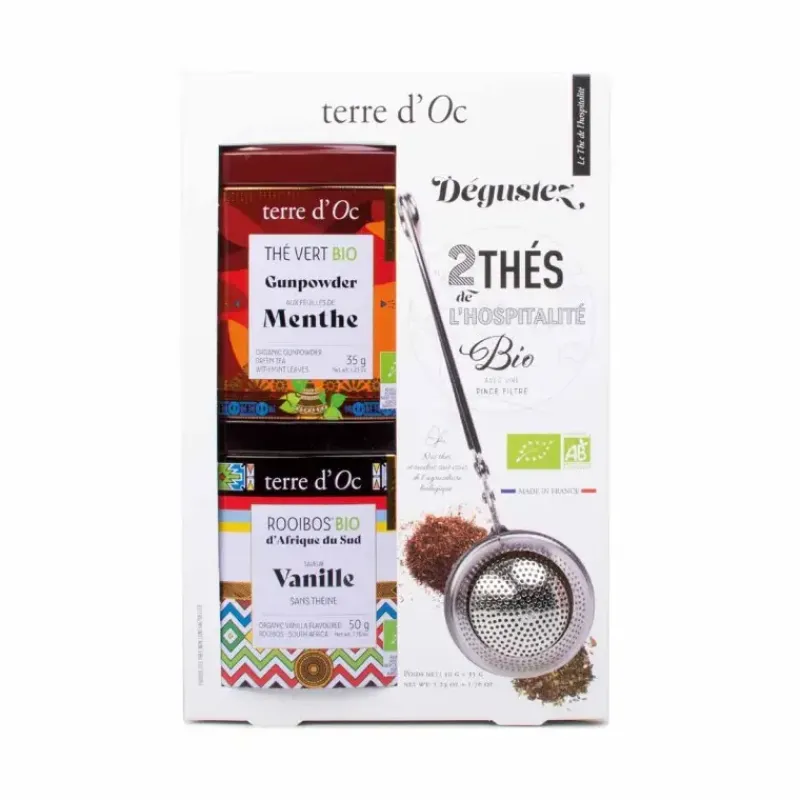 Coffret 2 thes - et cuillere filtre a the*terre d'Oc Outlet