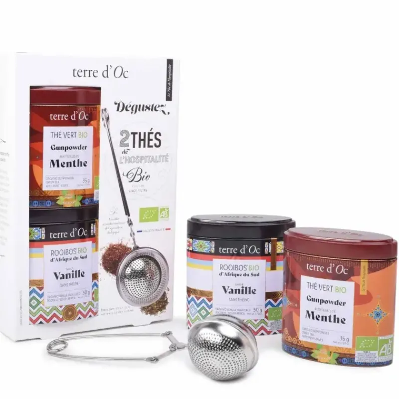 Coffret 2 thes - et cuillere filtre a the*terre d'Oc Outlet
