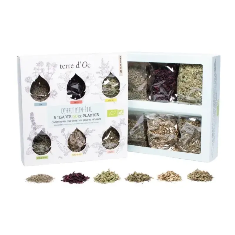 Coffret 6 tisanes bio - de plantes*terre d'Oc Discount