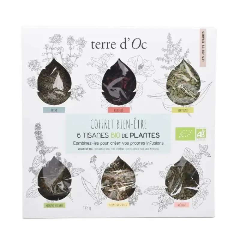Coffret 6 tisanes bio - de plantes*terre d'Oc Discount