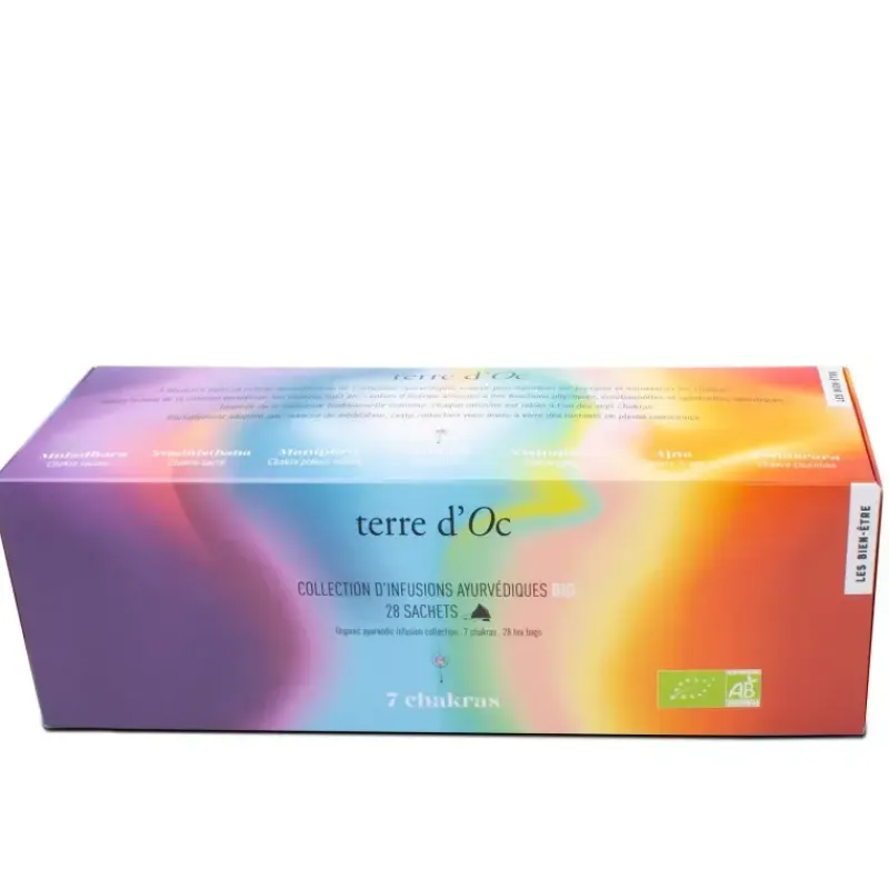 Coffret d'infusions ayurvediques bio -  28 sachets 7 chackras*terre d'Oc Sale