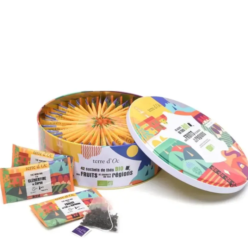 Collection des 6 thes BIO de nos regions - 42 sachets mousselines*terre d'Oc Fashion