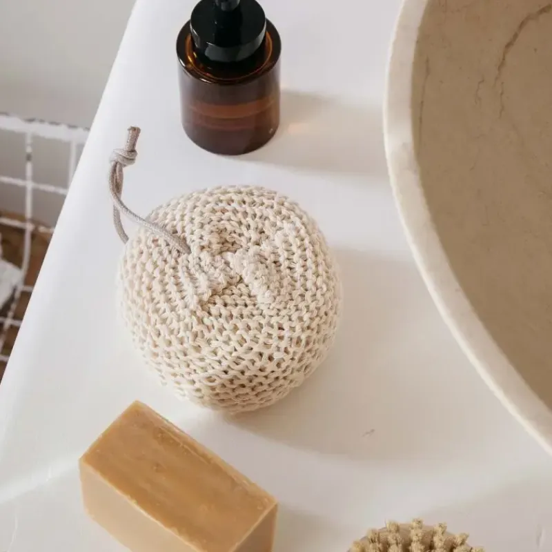 Eponge de bain en coton - fabriquee en France*terre d'Oc Online