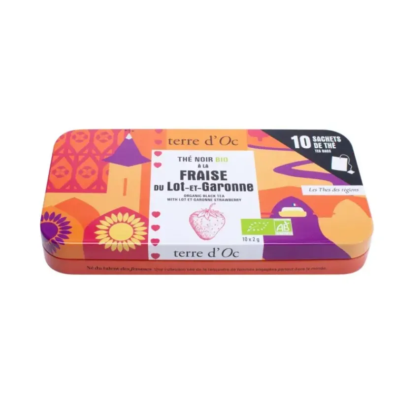 Fraise du Lot-et-Garonne - the noir bio en sachets*terre d'Oc Hot