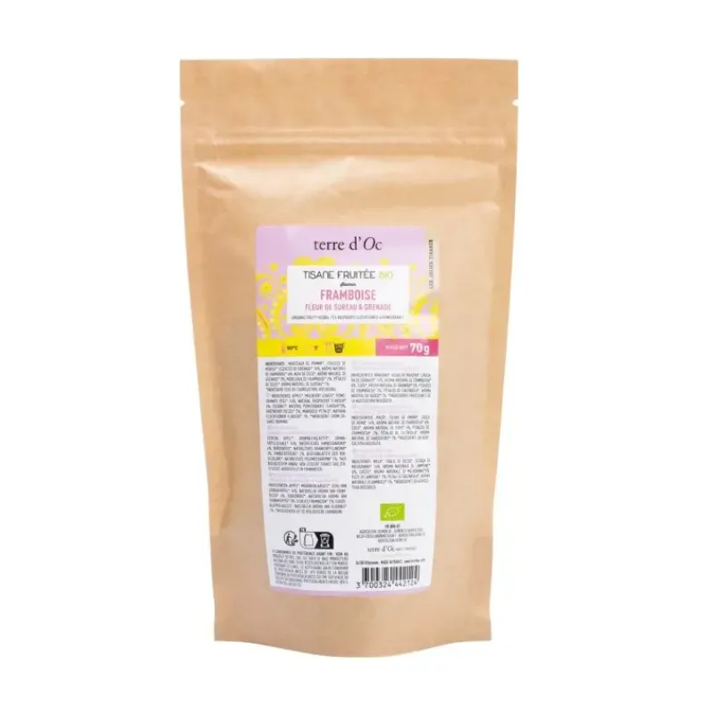 Framboise, fleur de sureau & grenade - recharge tisane fruitee bio*terre d'Oc Cheap