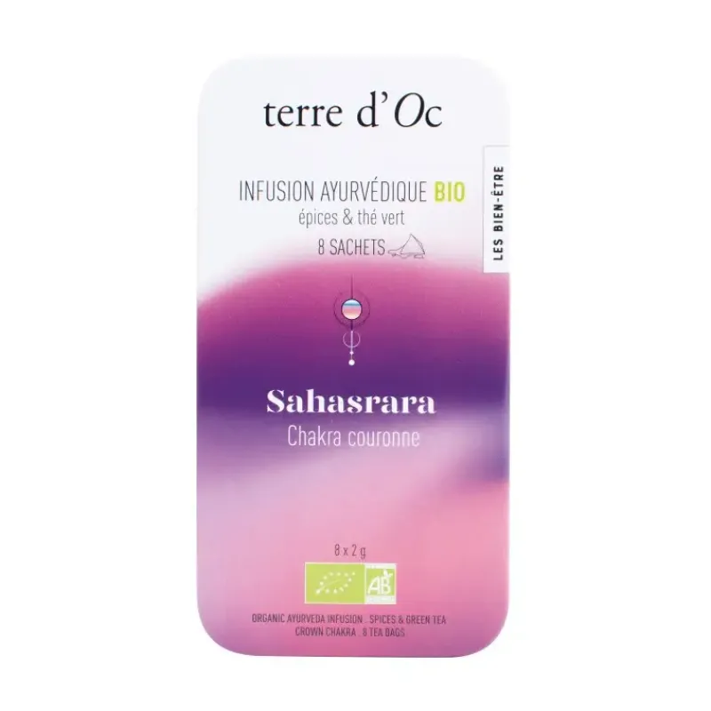 Infusion ayurvedique bio Chakra couronne - epices & the vert*terre d'Oc Online