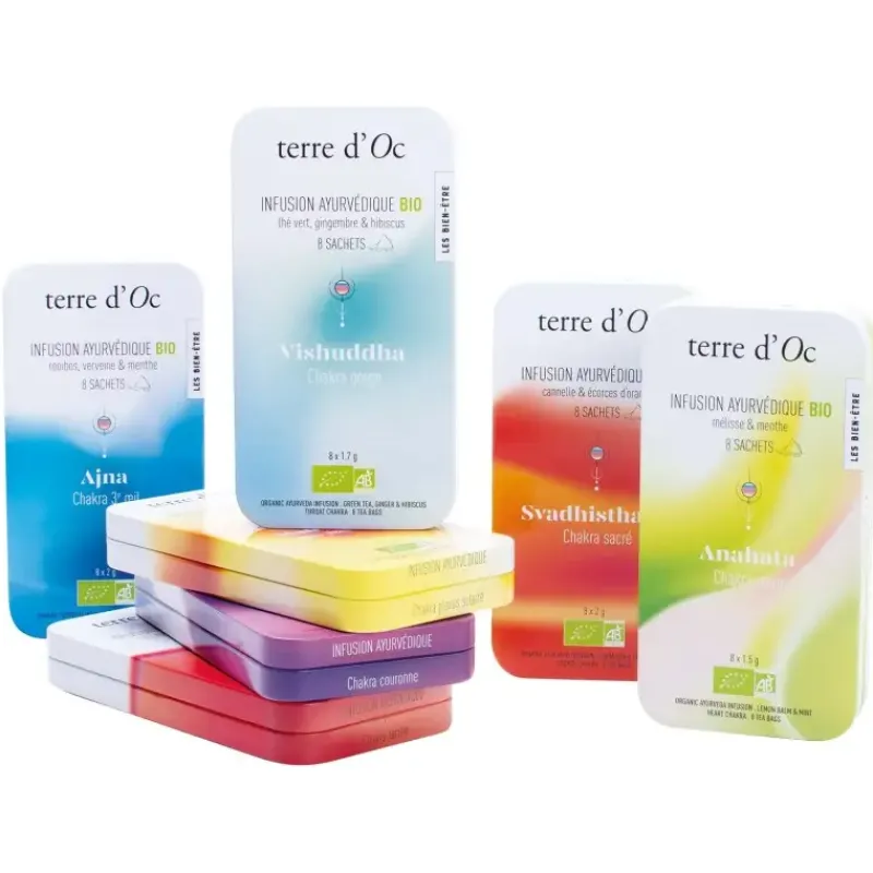 Infusion ayurvedique bio Chakra plexus solaire - aubepine & camomille*terre d'Oc Online