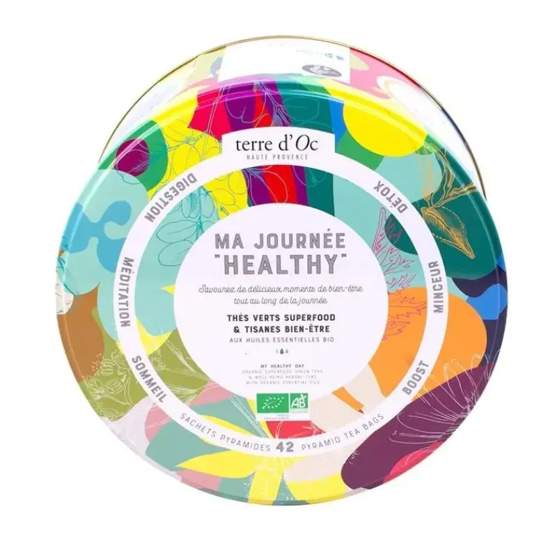 Ma journee “healthy” - 42 sachets thes verts & tisanes BIO*terre d'Oc Online