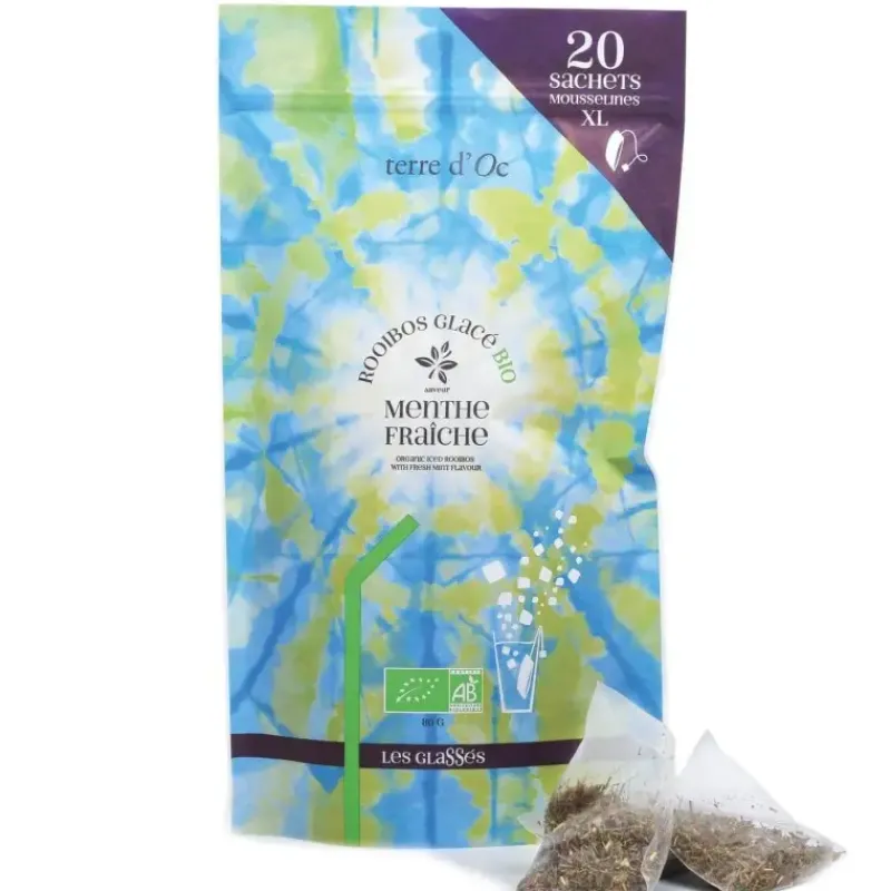 Menthe fraiche - rooibos glace bio 20 SACHETS XXL*terre d'Oc Best