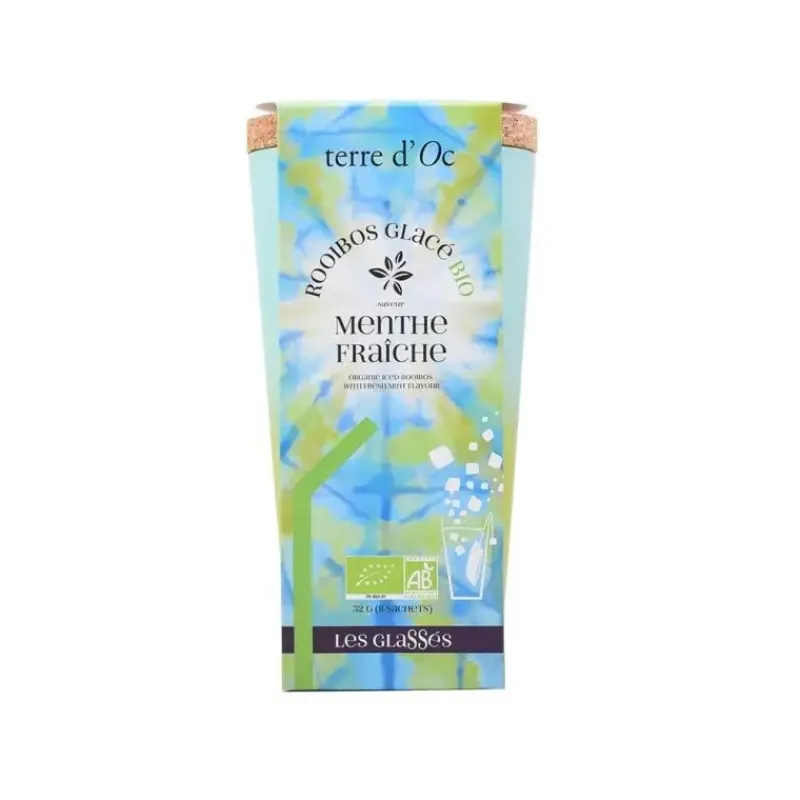Menthe fraiche - rooibos glace bio 8 SACHETS XXL*terre d'Oc New