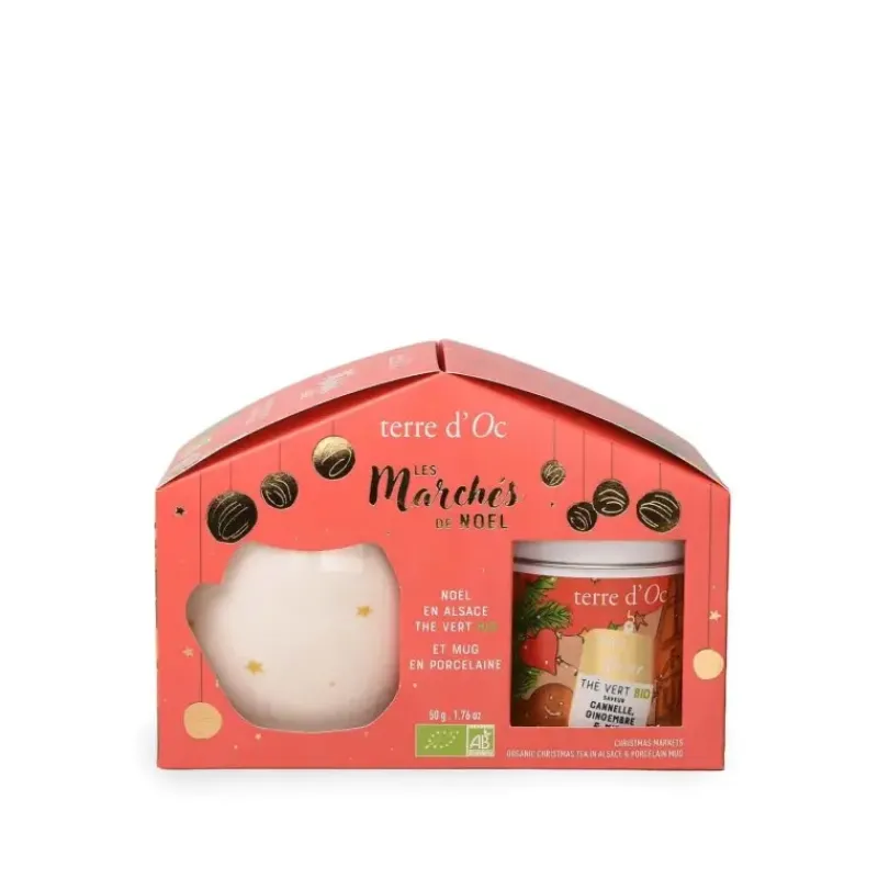 Noel en Alsace - duo de the vert bio & mug*terre d'Oc Discount