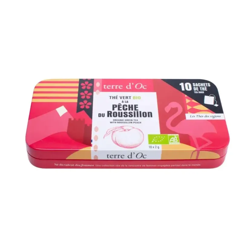 Peche du Roussillon - the vert bio en sachets*terre d'Oc Fashion