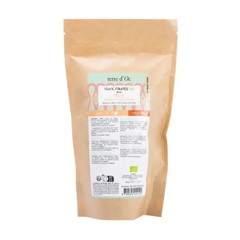 Peche, verveine, orange sanguine - recharge tisane fruitee bio*terre d'Oc Hot