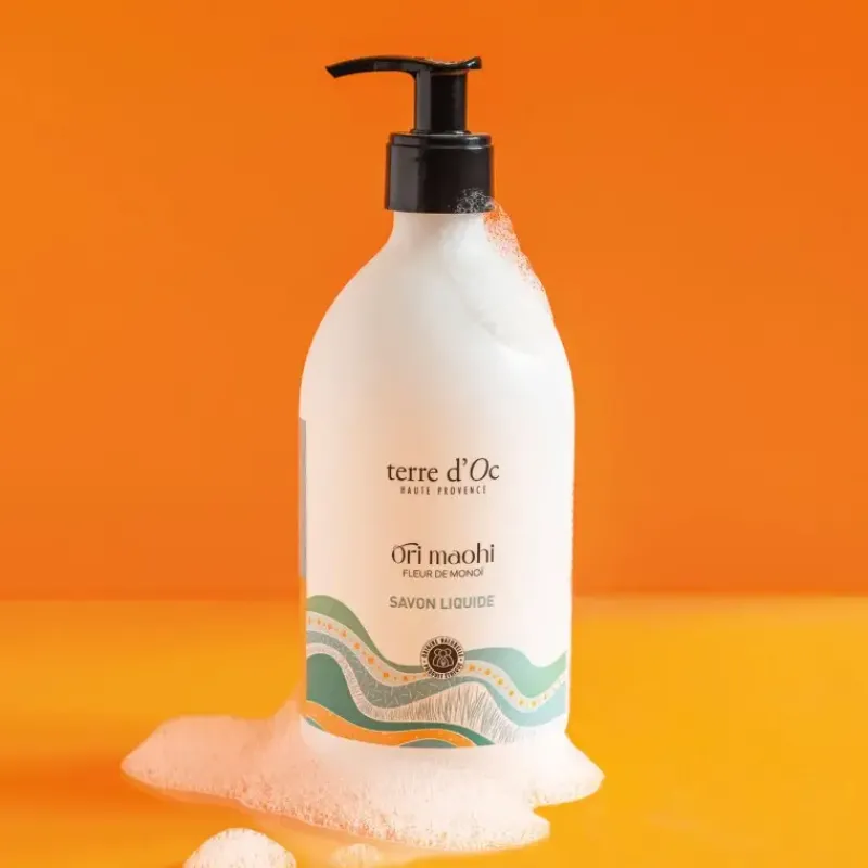 Savon liquide - Certifie bio ORI MAOHI Fleur de monoi*terre d'Oc Discount
