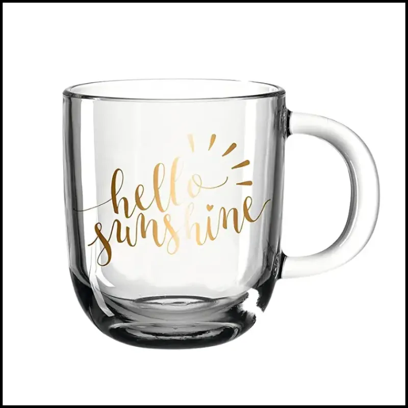 Tasse Hello Sunshine -en verre transparent*terre d'Oc Best